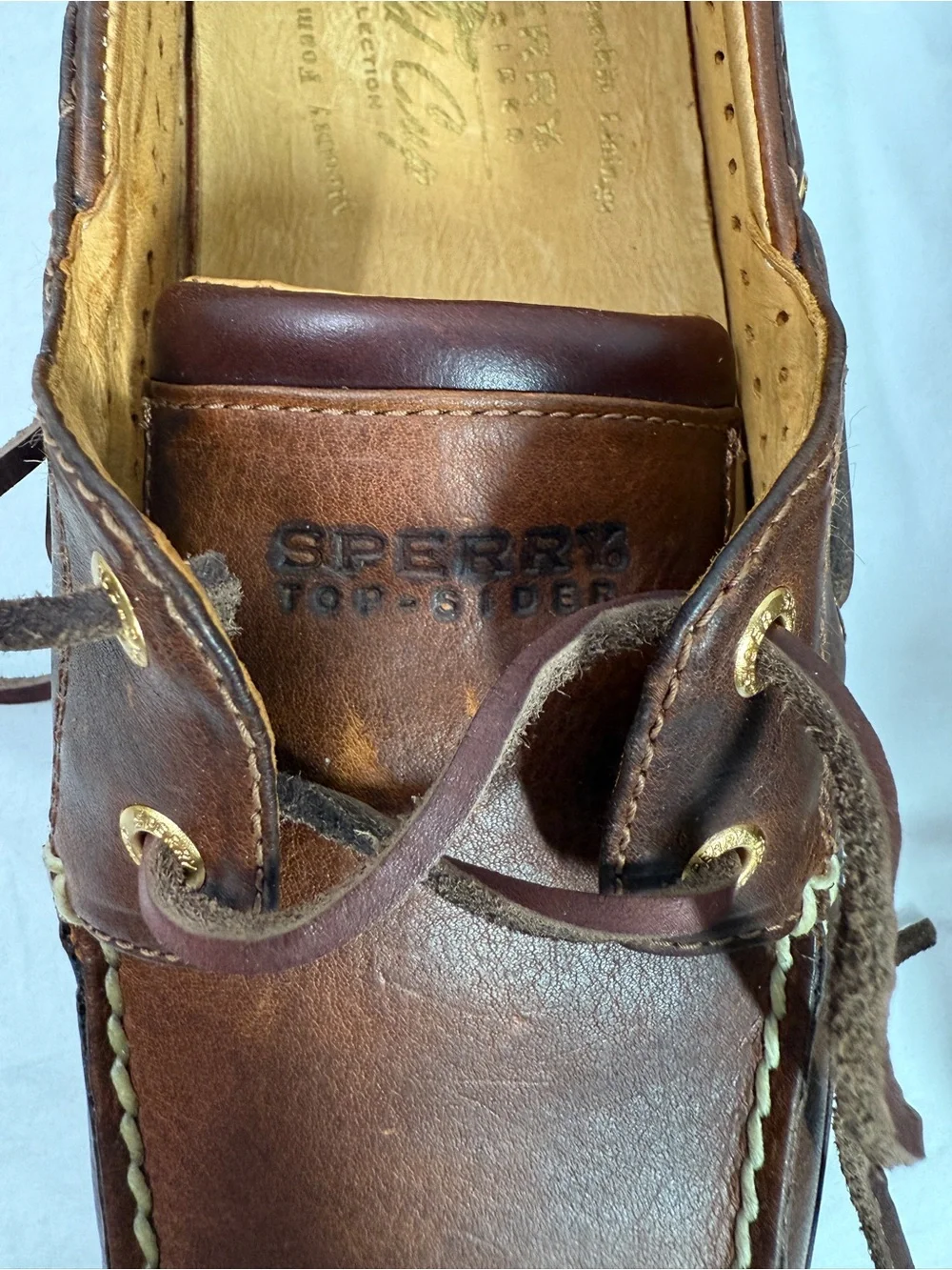 NEW Men’s 10.5 M SPERRY GOLD CUP Two Eye ASV Absorb Boat Shoes Brown